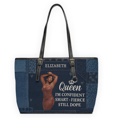 Queen Empowerment PU Leather Shoulder Bag, Stylish Tote, Gift for Her,