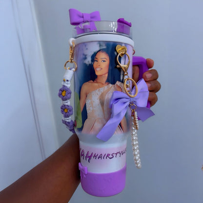 Charming Photo Keepsake Tumbler 40oz (1or4 photo )