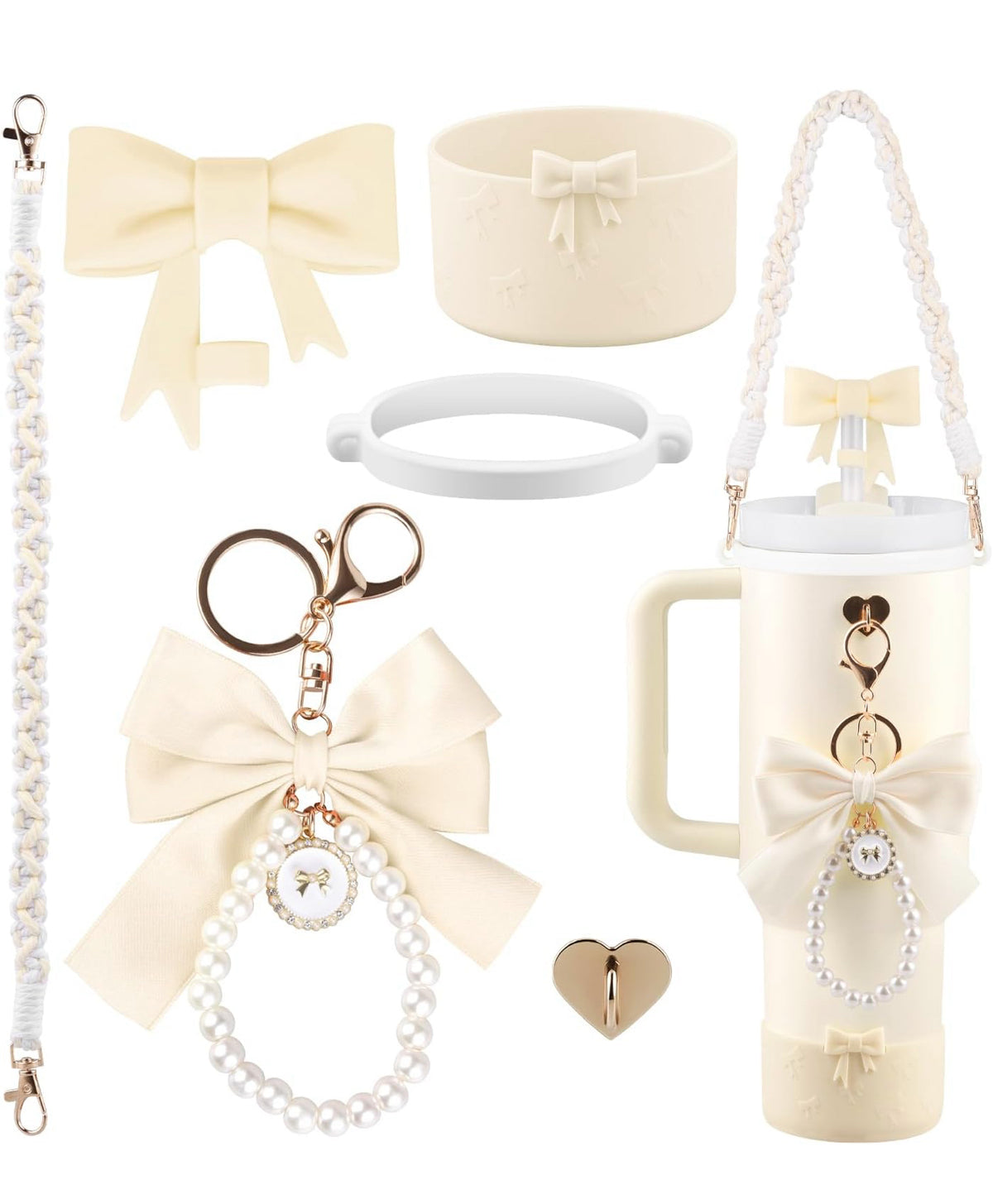 40oz Personalized Photo Tumbler with Charms (3 or 4photos only)