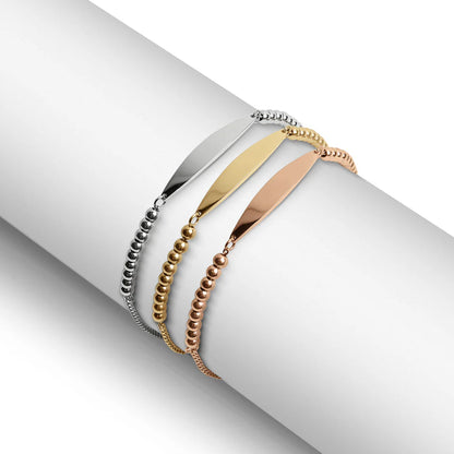 Bracelet 18K Gold PVD Stainless Steel ( please Name Only)