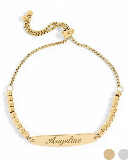 Bracelet 18K Gold PVD Stainless Steel ( please Name Only)