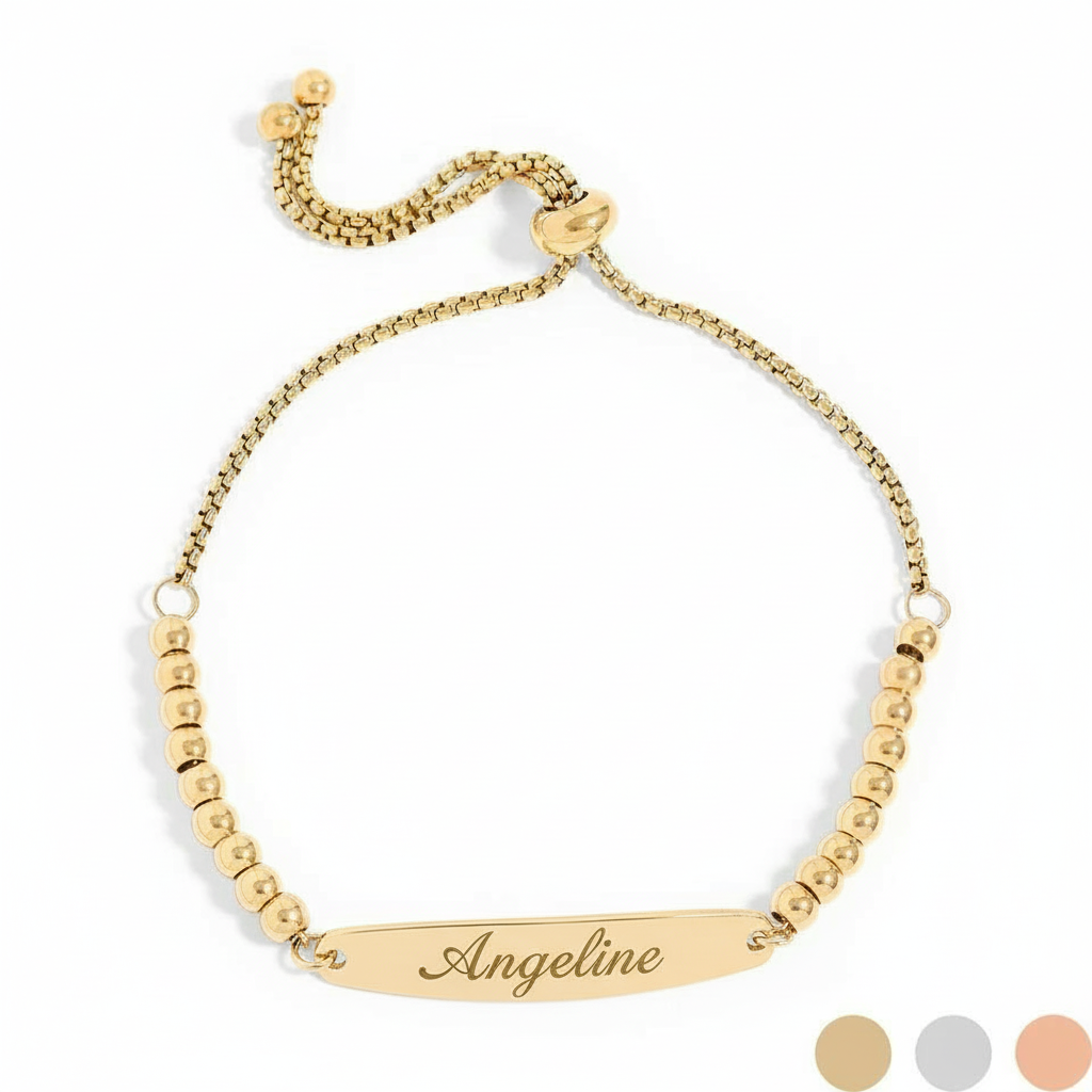 Bracelet 18K Gold PVD Stainless Steel ( please Name Only)