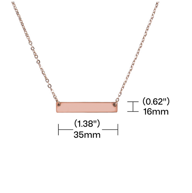 Stainless Steel Horizontal Bar Necklace
