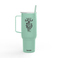 Super Mom Insulated Tumbler - 40oz Stainless Steel Cup for Coffee, Travel, Gifts, Personalization, Engraved Designs