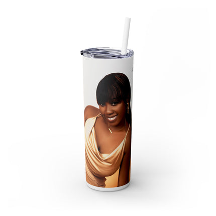 Chic Skinny Tumbler with Straw, 20oz | Stylish Drinkware for Every Occasion, Perfect Gift for Friends, Summer Vibes, Home & Office Decor