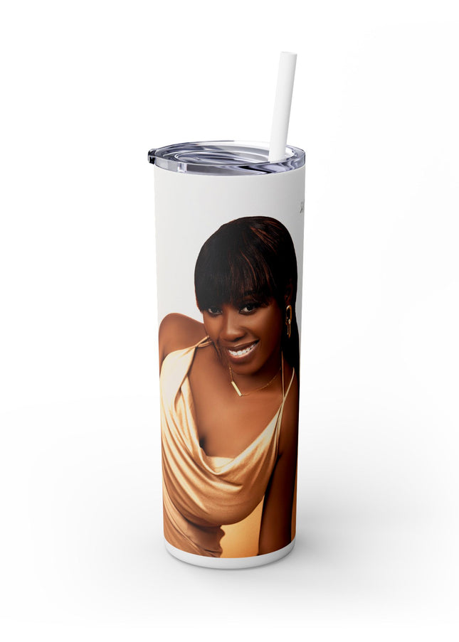 Chic Skinny Tumbler with Straw, 20oz | Stylish Drinkware for Every Occasion, Perfect Gift for Friends, Summer Vibes, Home & Office Decor