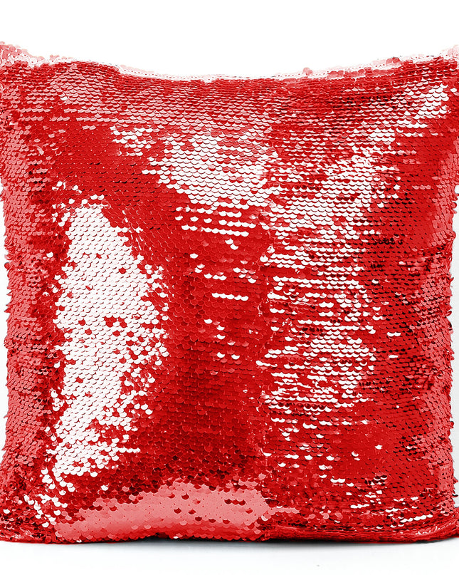 Red sequin pillow with 'Swipe this when you want me naked' message, romantic couples gift idea.