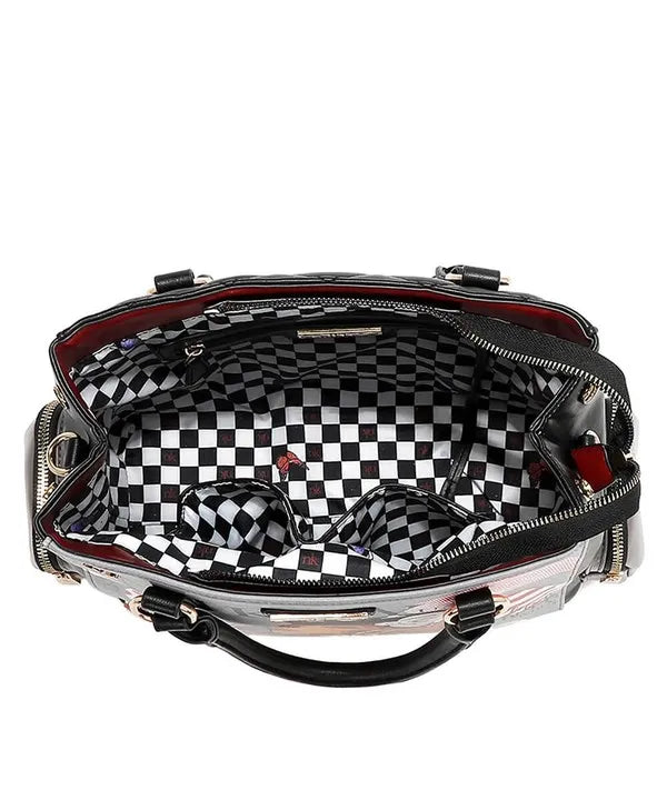 Eco-Leather Handbag with Side Pockets