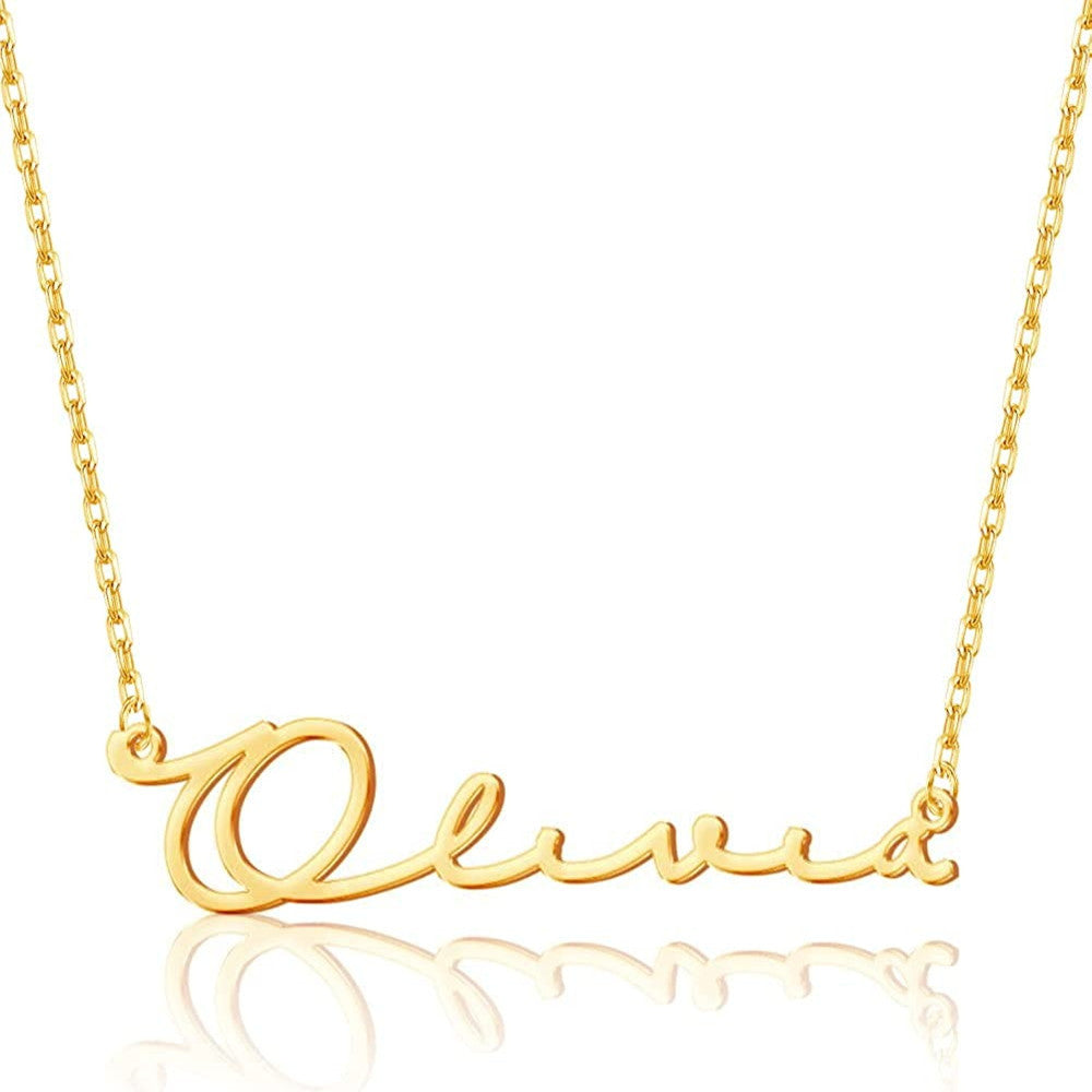 Personalized Stainless Steel Name Necklace with Box