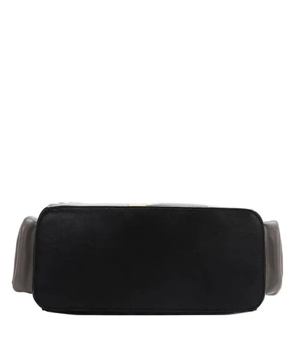 Eco-Leather Handbag with Side Pockets