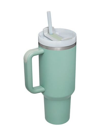 40 Oz Tumbler With Handle Straw Insulated, Stainless Steel Spill Proof Vacuum   For Car Gym Office Travel (No photo)