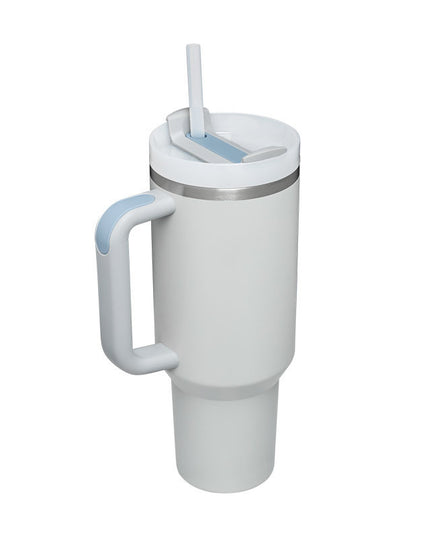 40 Oz Tumbler With Handle Straw Insulated, Stainless Steel Spill Proof Vacuum   For Car Gym Office Travel (No photo)