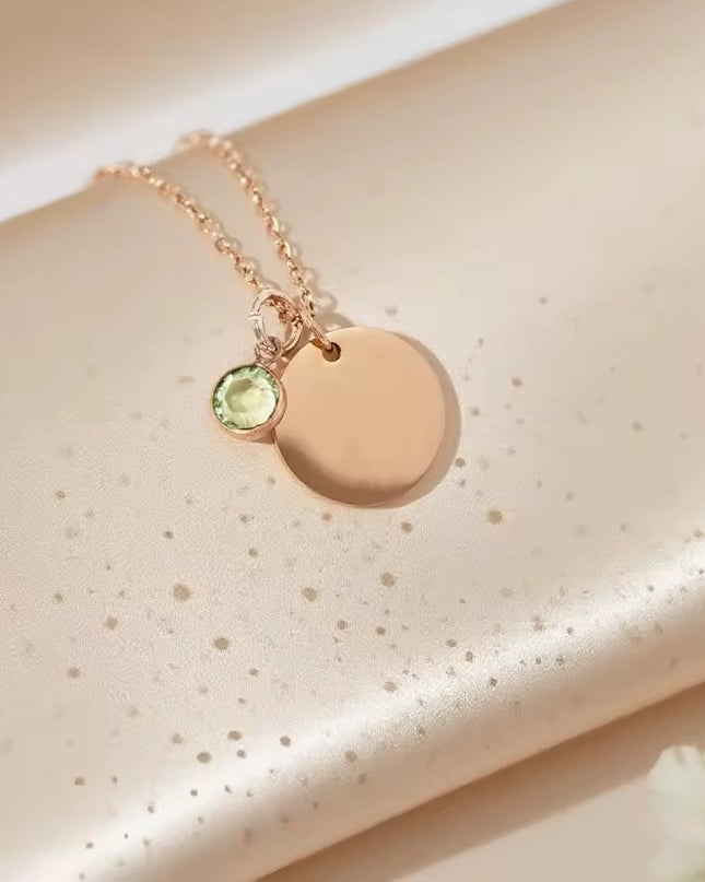 Birthstone Name Necklace Personalized Gifts for Women Jewelry