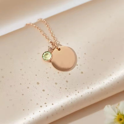 Birthstone Name Necklace Personalized Gifts for Women Jewelry