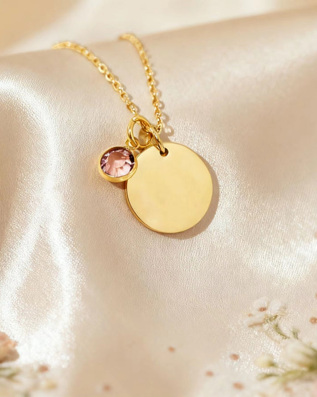 Birthstone Name Necklace Personalized Gifts for Women Jewelry