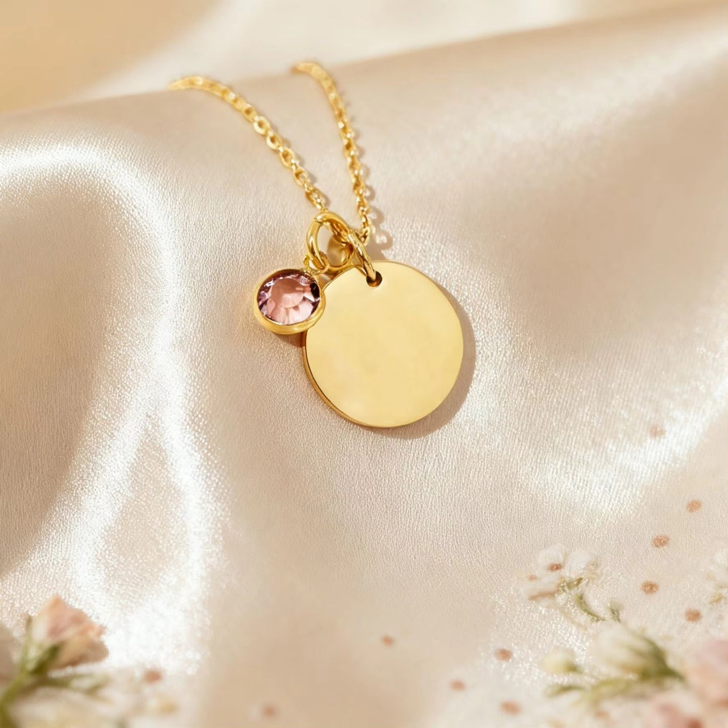 Birthstone Name Necklace Personalized Gifts for Women Jewelry