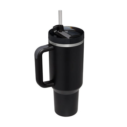 40 Oz Tumbler With Handle Straw Insulated, Stainless Steel Spill Proof Vacuum   For Car Gym Office Travel (No photo)