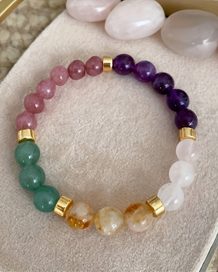 Universal Natural Stone Bracelet Citrine Dongling Stone Malachite Bracelet