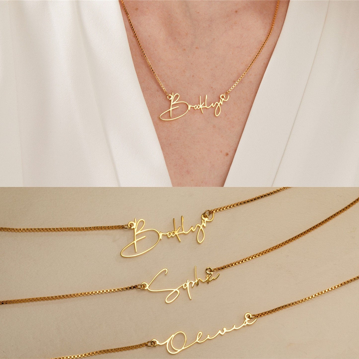 Personalized Stainless Steel Name Necklace with Box