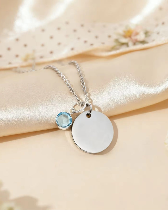 Birthstone Name Necklace Personalized Gifts for Women Jewelry
